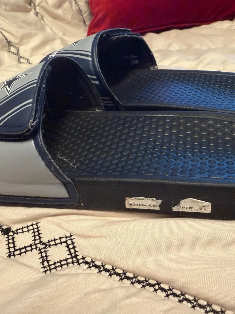 Kids Dallas Cowboys Slides size 2/3